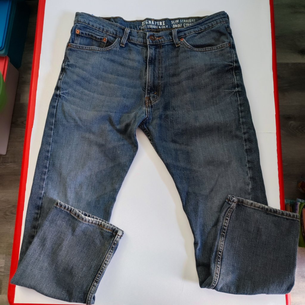 Signature By Levi Strauss Jeans Slim Straight Blue Men's Size 36